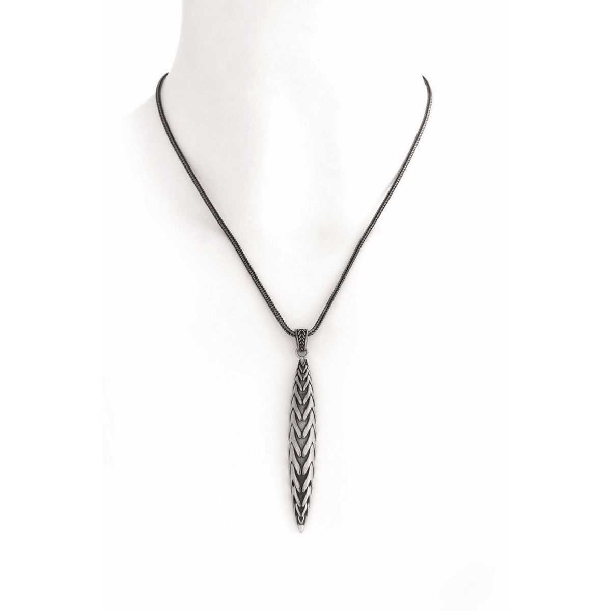 Collana spiga realizzato in argento 925 brunito dal brand dueaerre 1938